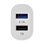 SBS 2100 mAh laddare. 2,1A + 1A Vit - Bild 2