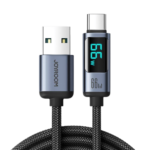 Joyroom USB-C till USB-A kabel 66W med LED display 1.2 m - Svart