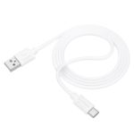 Borofone BX52 USB-A - USB-C 1M Silicone Foam laddningskabel - Vit - Bild 2