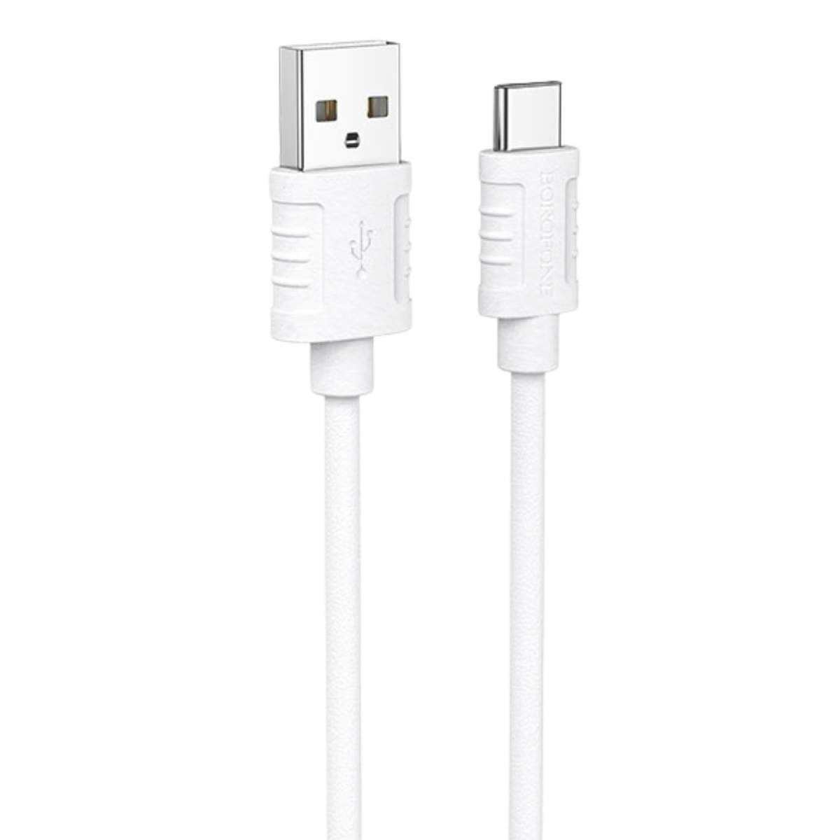 Copy of R.A.M Data (1000 x 1000 px) (1200 x 1200 px) (2) Borofone BX52 USB-A - USB-C 1M Silicone Foam laddningskabel - Vit - Bild 1