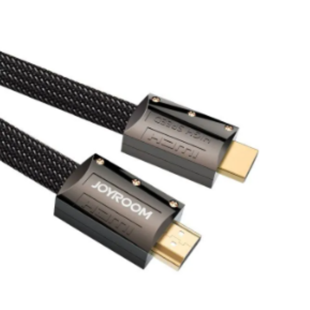Joyroom HDMI -kabel med svart textilöverdrag