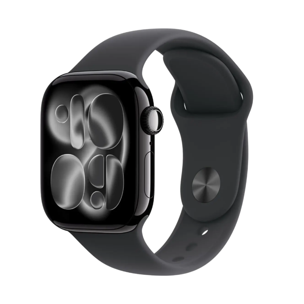 Apple Watch Series 11 GPS + Cellular 42mm, Svart smartklocka med rund skärm